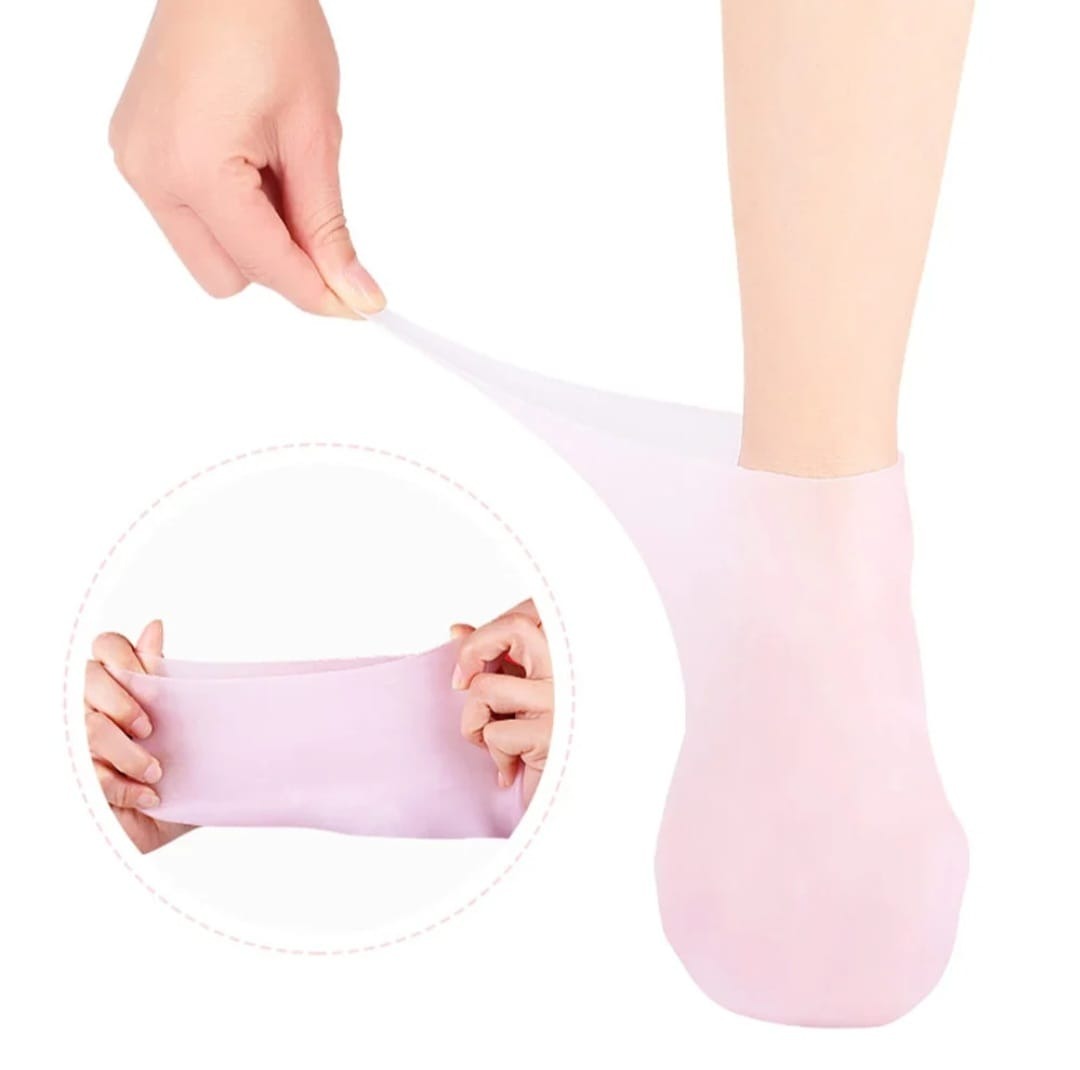 01 Pair – Silicone Foot Care Socks Anti Cracking Moisturizing Gel Socks Cracked Dead Skin Remove Protector